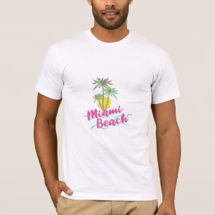 T-shirt Cool Miami Beach, Floride Palm Trees Graphisme