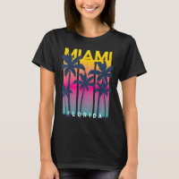 Cool Miami Florida Graphic Design Tee - shirts, I