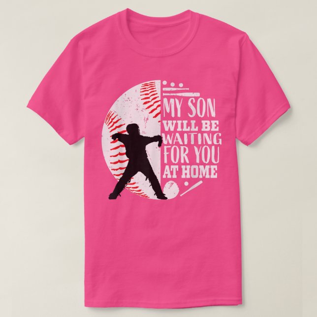T-shirt Cool mignon Capteur de baseball Maman Papa Fils Pa (Design devant)