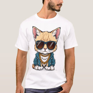 T-shirt Cool, mignon, chaton Doodle