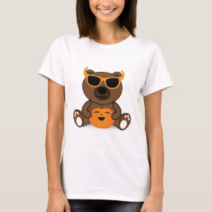 T-shirt Cool mignon Halloween lunettes de soleil et citrou