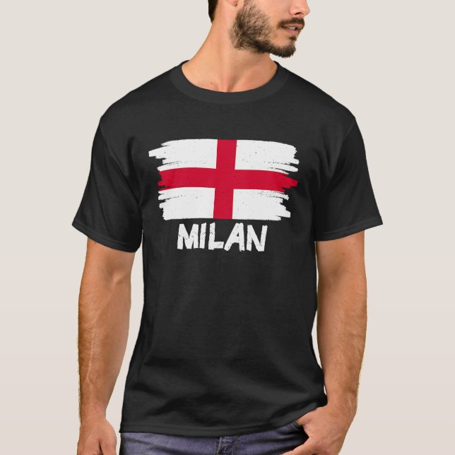 T-shirt Cool Milan Flag (Devant)