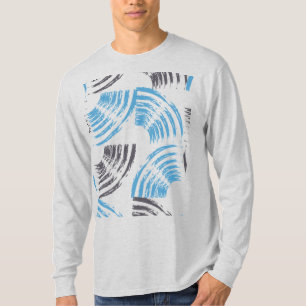 T-shirt Cool, moderne, bleu abstrait tendance