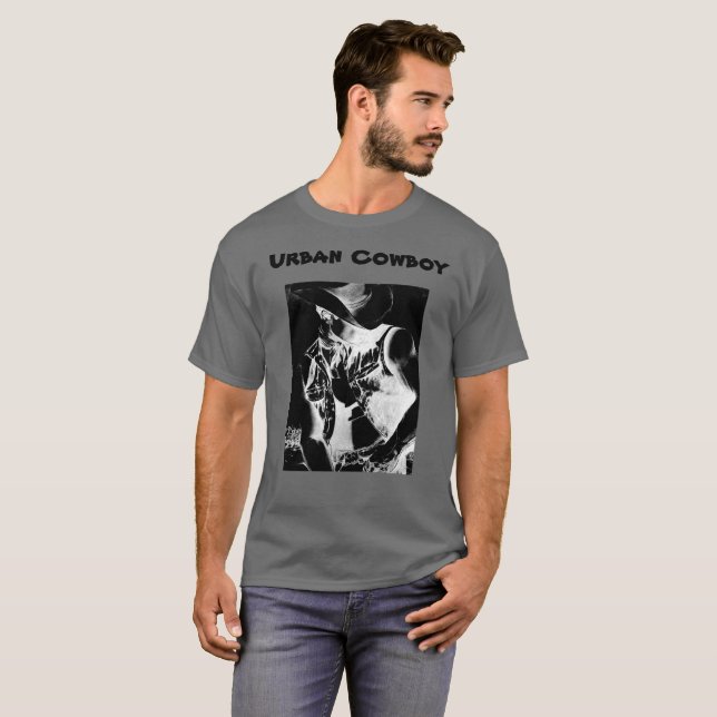 T-shirt Cool moderne urbain Cowboy Art classique (Devant entier)