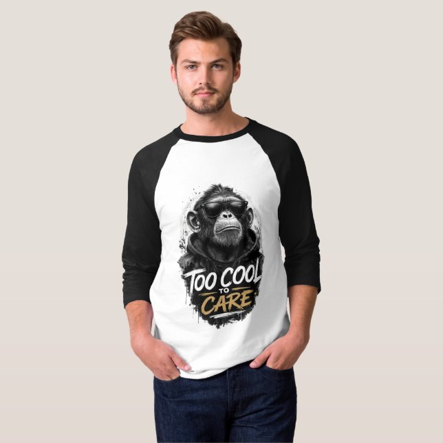 T-shirt Cool Monkey avec Lunettes de Soleil | Trop (Devant entier)
