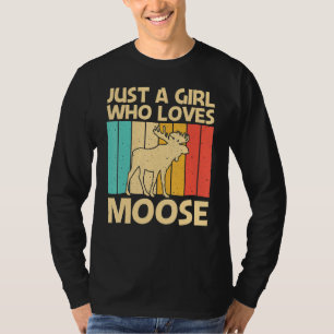 T-shirt Cool Moose Pour Filles Enfants Moose Deer Bull Elk