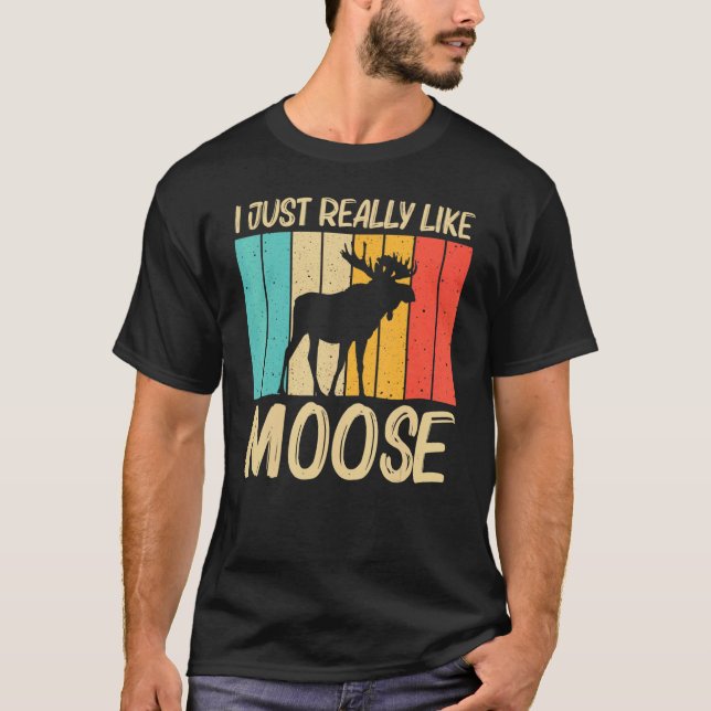 T-shirt Cool Moose Pour Hommes Femmes Moose Alaska Moose E (Devant)