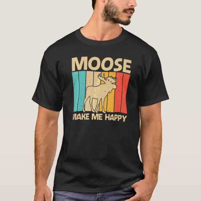 T-shirt Cool Moose Pour Hommes Femmes Moose Deer Bull Elk (Devant)