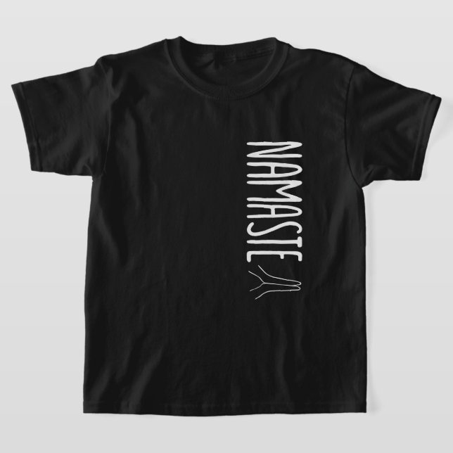 T-shirt Cool namaste texte blanc noir (Poser)