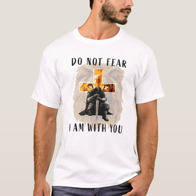 T-shirt Cool Ne Craignez Pas Chrétien Dit Lion Bible Vers (Devant)