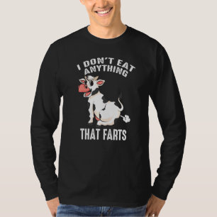 T-shirt Cool Ne Mange Rien Farts Vache Farting Vegan