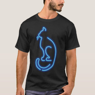 T-shirt Cool Neon Cat