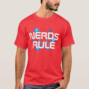 T-shirt Cool Nerds Règle avec Symbole Atom