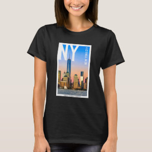 T-shirt Cool New York City Skyline Marcher À New York Vill