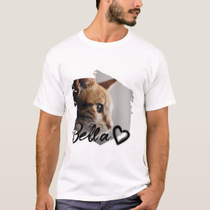 T-shirt Cool Nom et photo personnalisés pour votre animal 