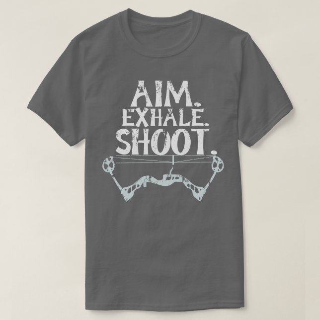 T-shirt Cool Objectif Exhale Tir à l'arc Cadeau Imprimer A (Design devant)