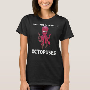 T-shirt Cool Octopus Pour Hommes Femmes Vie Maritime Océan