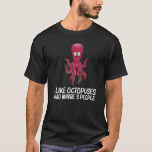T-shirt Cool Octopus Pour Hommes Femmes Vie Maritime Océan