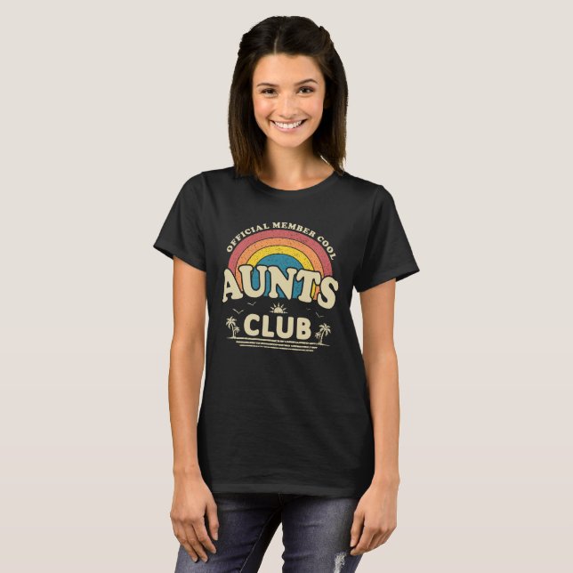 T-shirt Cool officiel Aunts Club Vintage Sunset (Devant entier)