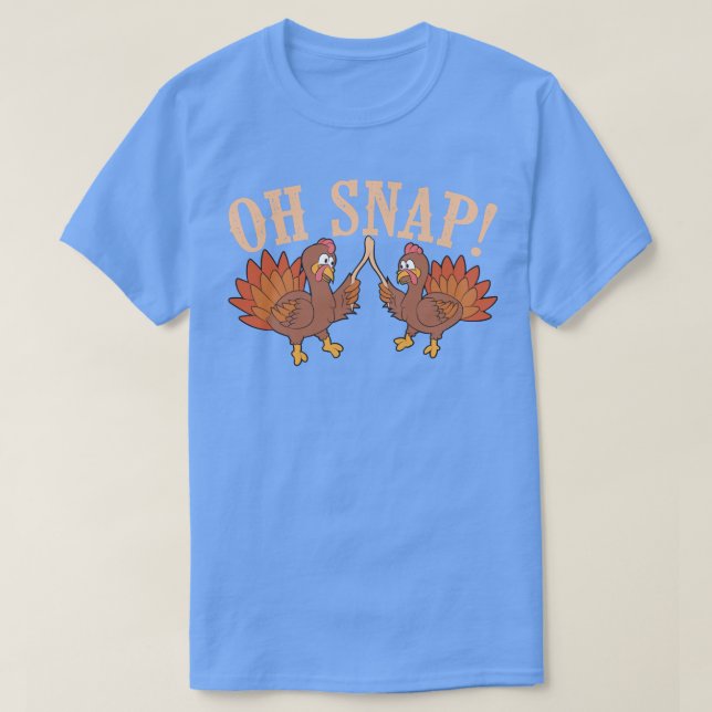 T-shirt Cool Oh Snap Drôle Turquie Avec Wishbone Thanksgiv (Design devant)