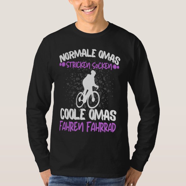 T-shirt Cool Omas Riding Bicycle Rider Rentner Grandma Say (Devant)