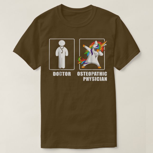 T-shirt Cool Ostéopathie Médecin Hommes Unicorn Funny (Design devant)