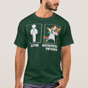 T-shirt Cool Ostéopathie Médecin Hommes Unicorn Funny Chem