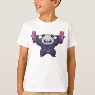 T-shirt Cool Panda haltérophilie lutte enfants