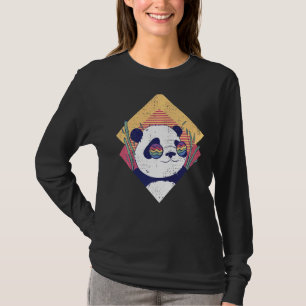 T-shirt Cool Panda Retro Panda Ours En Lunettes De Soleil