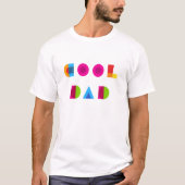 T-shirt Cool Papa Colorée Fête des pères de typographie gé (Devant)