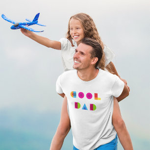 T-shirt Cool Papa Colorée Fête des pères de typographie gé