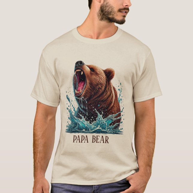 T-shirt Cool Papa ours personnalisable (Devant)