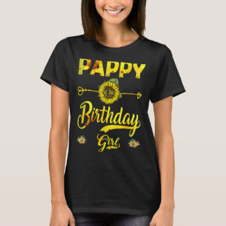 T-shirt Cool Pappy De Fille D'Anniversaire Papa Tournesol
