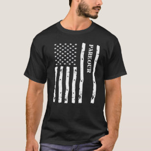 T-shirt Cool Parkour Things Stuff Accessoires Drapeau Usa