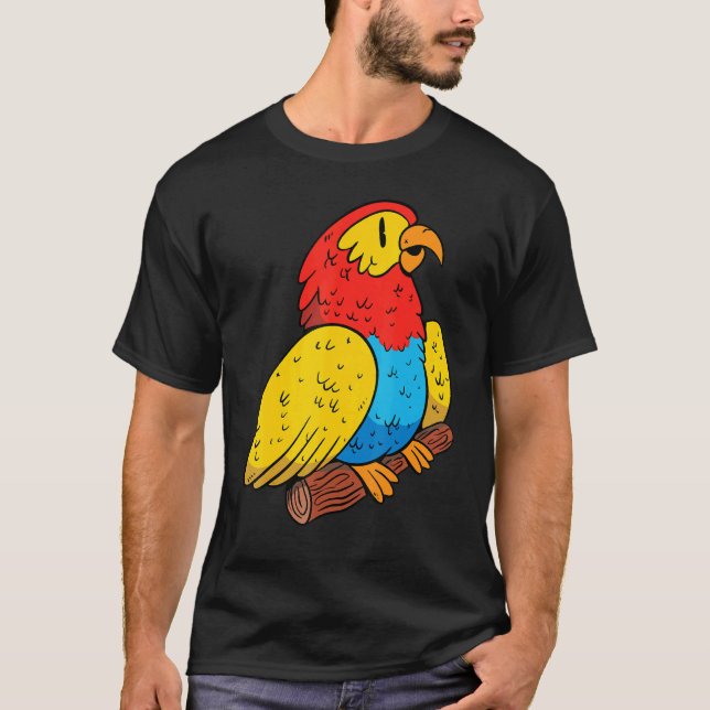 T-shirt Cool Parrot Oiseaux Parrot Secourt Pour Hommes (Devant)