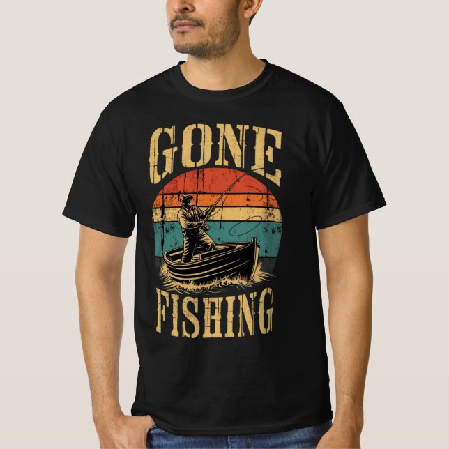 T-Shirt cool parti pour la pêche (Devant)