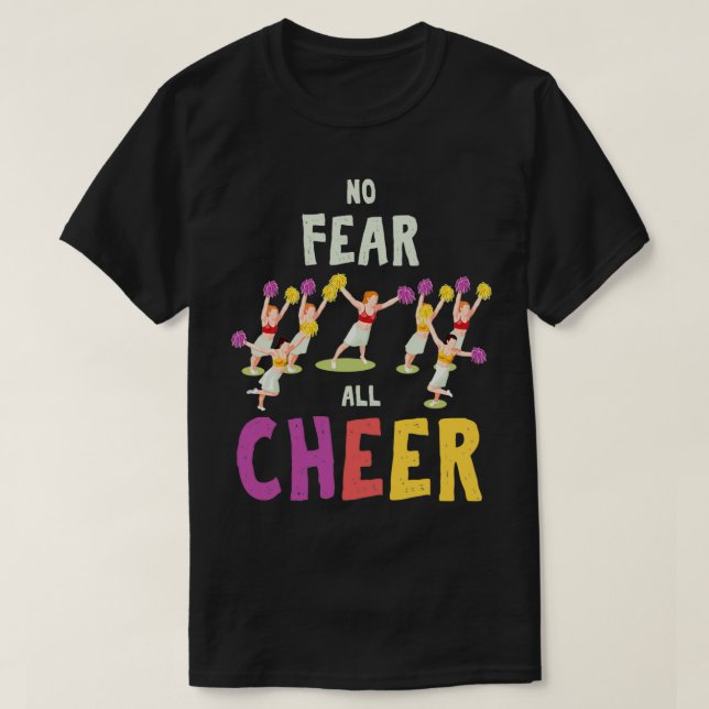 T-shirt Cool Pas de peur Tout Cheerled Coaches cadeau (Design devant)