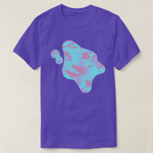 T-shirt Cool Pastel Camo Motif Paint Splat