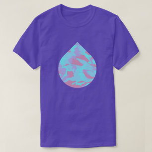 T-shirt Cool Pastel Camo Motif Teardrop