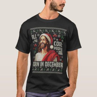 T-shirt Cool People Are Born In December Christian Christm