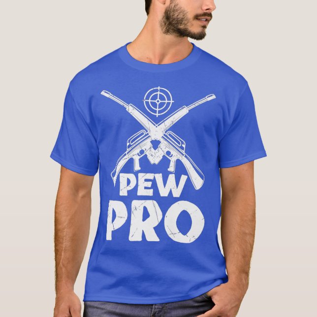 T-shirt Cool Pew Pro Clay Pigeons Rifles Gun Lover (Devant)