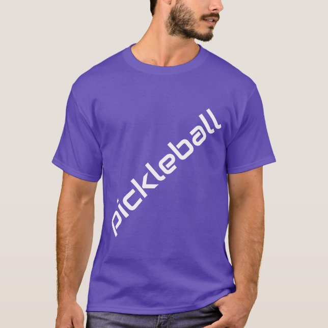 T-shirt Cool PICKLEBALL Texte Arrière - plan violet (Devant)