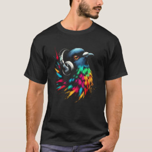 T-shirt Cool Pigeon Art pour les mélomanes Noël Anniversai