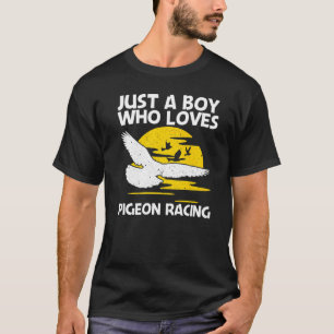 T-shirt Cool Pigeon Racing Pour Garçons Enfants Homing Pig