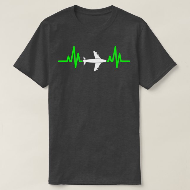 T-shirt Cool Pilot Heartbeat  (Design devant)