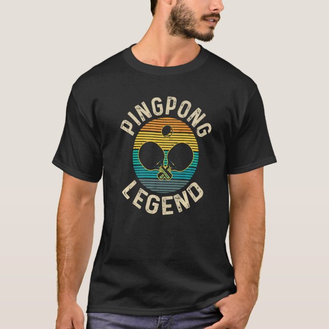 T-shirt Cool Ping Pong Retro Crossing Rackets Ping Pong Le (Devant)