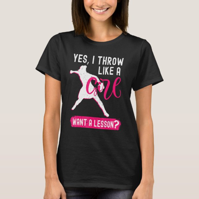 T-shirt Cool Pitchers Softball Pour Joueurs Filles (Devant)