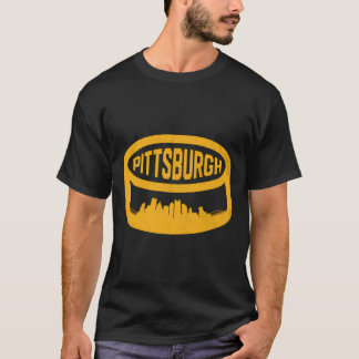 T-shirt Cool Pittsburgh Hockey Puck City Skyline
