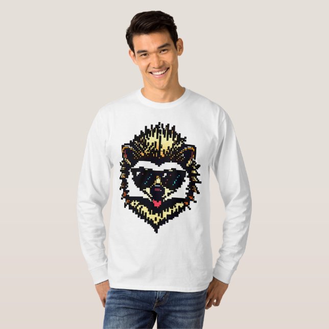 T-shirt Cool Pixel Hedgehog (Devant entier)