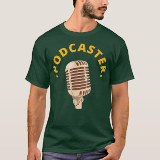 T-shirt Cool Podcasting Podcaster Retro Microphone